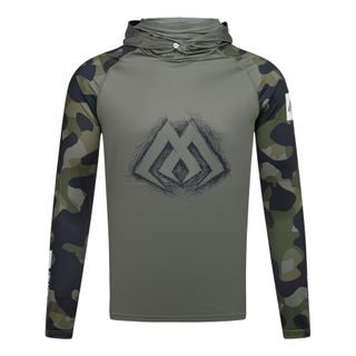 Mikado Mikina s kapucí a nákrčníkem s UPF filtrem Green Camo
