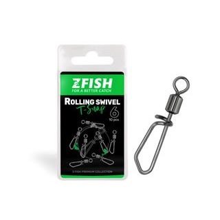 Zfish Obratlík s karabinkou Rolling swivel with T Snap 10ks