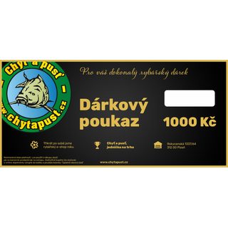 Chyť a pusť Vánoční dárkový poukaz 1000 Kč