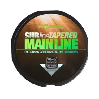 Korda Ujímaný vlasec Subline Tapered Mainline 0,28-0,50mm brown 300m