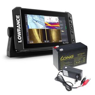 Lowrance Echolot Elite FS 9 se sondou Activeimaging 3v1 + baterie + nabíječka ZDARMA