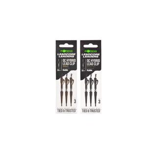 Korda Montáž Kable Leadcore Leader Hybrid Lead Clip QC Swivel 50cm