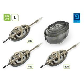 Delphin Sada krmítok s formičkou Method QUIX Reaxe 3+1 L 30g, 40g, 50g