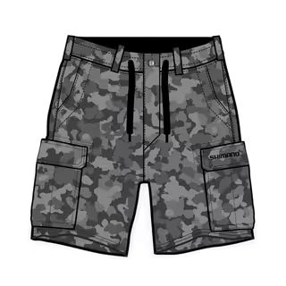 Shimano Kraťasy Cargo Shorts Grey Camo