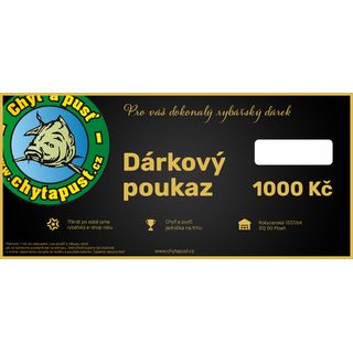 Chyť a pusť Vánoční dárkový poukaz 1000 Kč