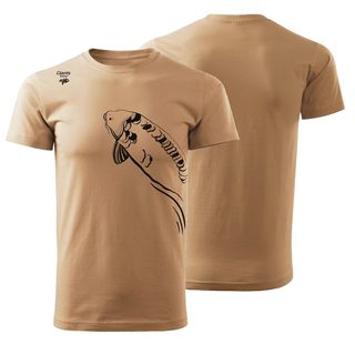 Giants fishing Tričko pánské béžové Plavající kapr