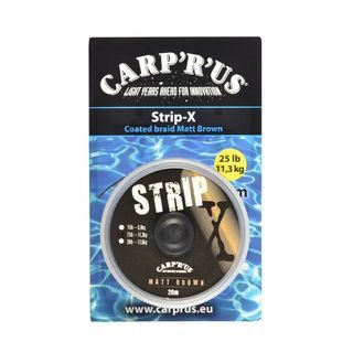 Carp ´R´ Us Potahovaná šňůrka Strip-X Matt Brown 20m