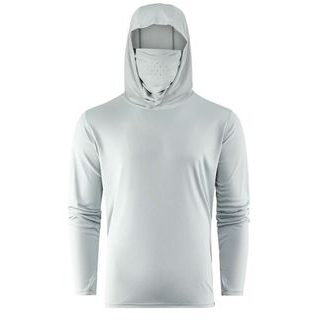 Grundéns UV Tričko Tough Sun Masked Hoodie Iceberg