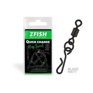 Zfish Obratlík Quick Change Ring Swivel Matt vel.8 10ks