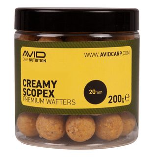 Avid Boilies Premium Wafters Creamy Scopex 20mm 200g