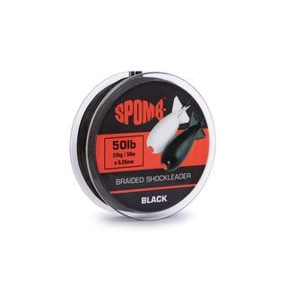 Spomb Šoková šňůra Braided Shockleader Black 0,26mm 22kg/50lb 50m