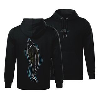 Giants Fishing Mikina pánská černá Kapr u hladiny