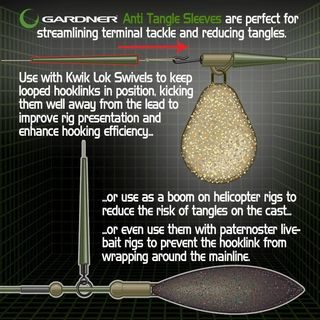 Gardner Klip na boční olovo Covert Lead Clips C-Thru Green 12ks