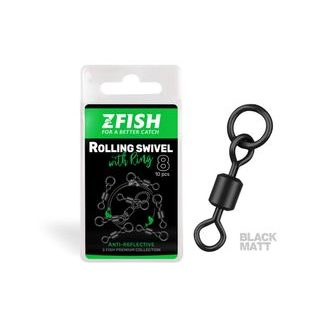 Zfish Obratlík Rolling Swivel with Ring Black Matt vel.8/26kg