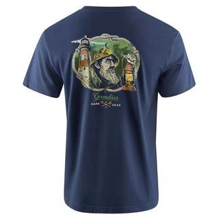 Grundéns Triko Dark Seas X Grundens Watchman SS T-Shirt Dark Navy