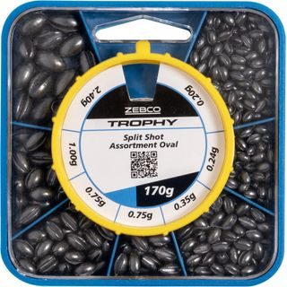 Zebco Sada bročkov Trophy Oval Split Shot Assortment 170g