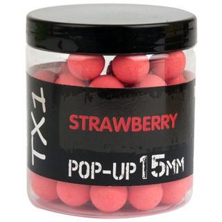 Shimano Boilies TX1 Pop Up Strawberry Fluoro Red