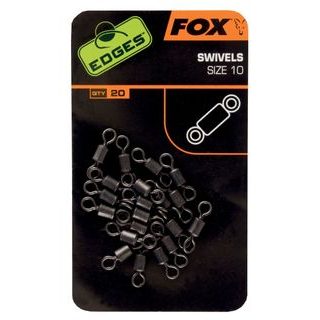 Fox Obratlíky Edges Essentials Mini Hook Ring Swivels 10ks