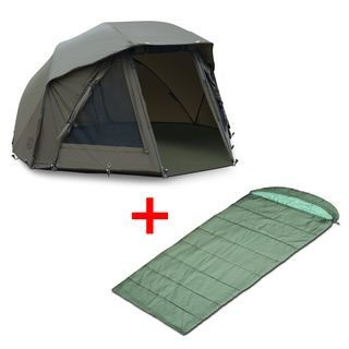 Chyť a pusť Prístrešok Brolly Thunder + Suretti Spací vak Expert