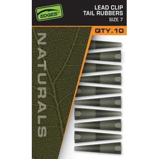 Fox Edges Naturals Lead Clips Tail Rubbers Veľkosť 7 10ks