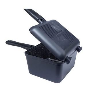 RidgeMonkey Pánev Connect Deep Pan and Griddle Granite Edition