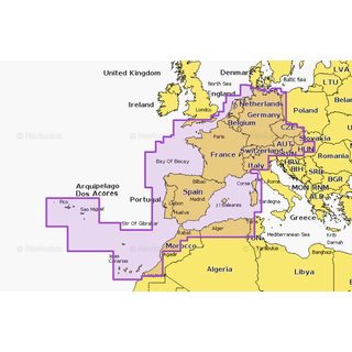 Navionics+ Mapy Střední a Západní Evropa