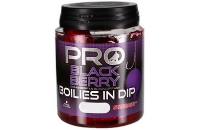 Starbaits Boilies v dipe Pro Black Berry 150g