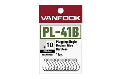 Vanfook Háčky na Woblery PL-41B Plugging Single Medium Heavy Wire Barbless 12ks