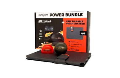 Deeper Nadhadzovací sonar Fishfinder CHIRP+ 3 Power Bundle so solárnou nabíjačkou