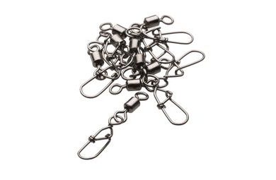 Kinetic Karabína s obratlíkom Crane s dvojitým zapínaním Čierna