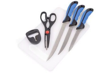Zebco Sada Filetovacích Nožů + Nůžky Fish Filleting Knife Set
