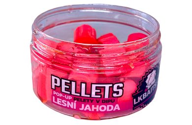 LK Baits Pop-up Pelety v dipe Lesná Jahoda 40g