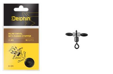 Delphin Obratlík Inline Swivel with Rubber Stopper