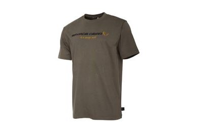 Savage Gear Triko SG4 Logo T-Shirt Loden Green