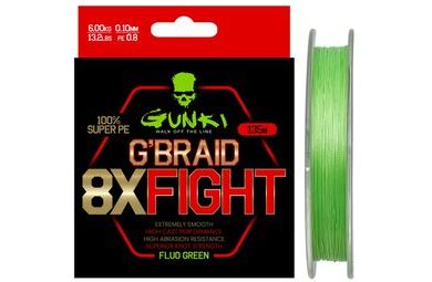 Gunki Šňůra G Braid 8X Fighting (Pe0,8) 135m