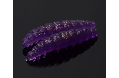 Libra Lures Larva Purple with glitter