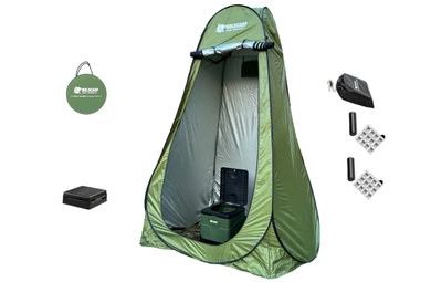 Holdcarp Set Skládací přenosná toaleta Portable Toi + Toilet & Shower Tent + Toilet Garbage Kit