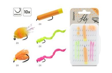 Delphin Sada umělých mušek Fly Bung trout 10ks
