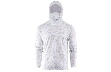 Grundéns UV Tričko Tough Sun Masked Hoodie Squall Camo