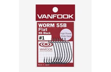 Vanfook Offsetové háčiky Worm 55B Flat 8ks