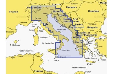 Navionics+ Mapy Itálie, Jaderské moře