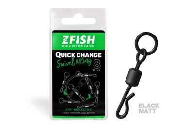 Zfish Obratlík Quick Change Swivel with Ring vel.8 10ks