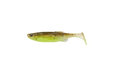 Savage Gear Gumová nástraha Fat Minnow T-Tail Bulk Green Pearl Yellow