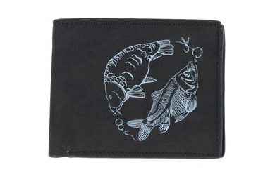 Giants fishing Peněženka dva kapři Black Wallet Two Carps černá