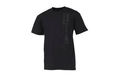Savage Gear Triko Vertical Logo Tee Black