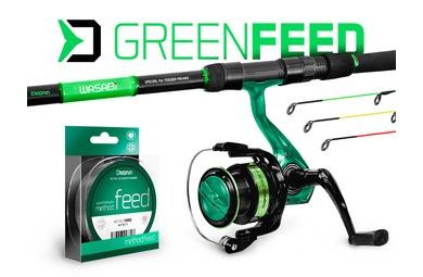 Delphin Feederový set GreenFeed 360cm 100g + 3T + 0,22mm