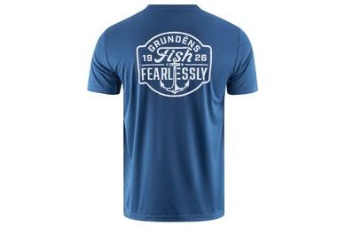 Grundéns UV Tričko Fish Fearlessly SS Tech Tee Blue Abyss
