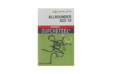 Korum Háčky Supersteel Allrounder Hooks Barbed 10ks