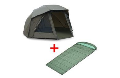 Chyť a pusť Přístřešek Brolly Thunder + Suretti Spací pytel Expert