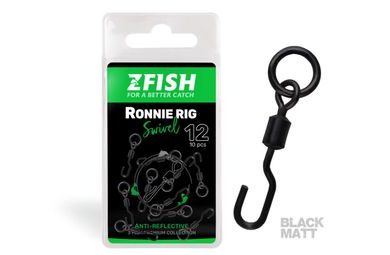 Zfish Obratlík Ronnie Rig Swivel Matt vel.12 10ks